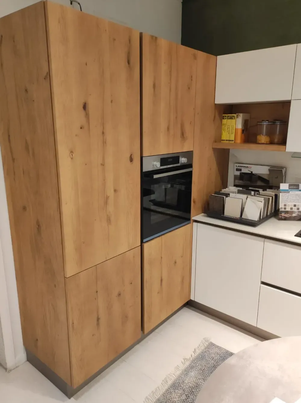 Cucina bianca moderna ad angolo Asia e time scontata^Arredo3