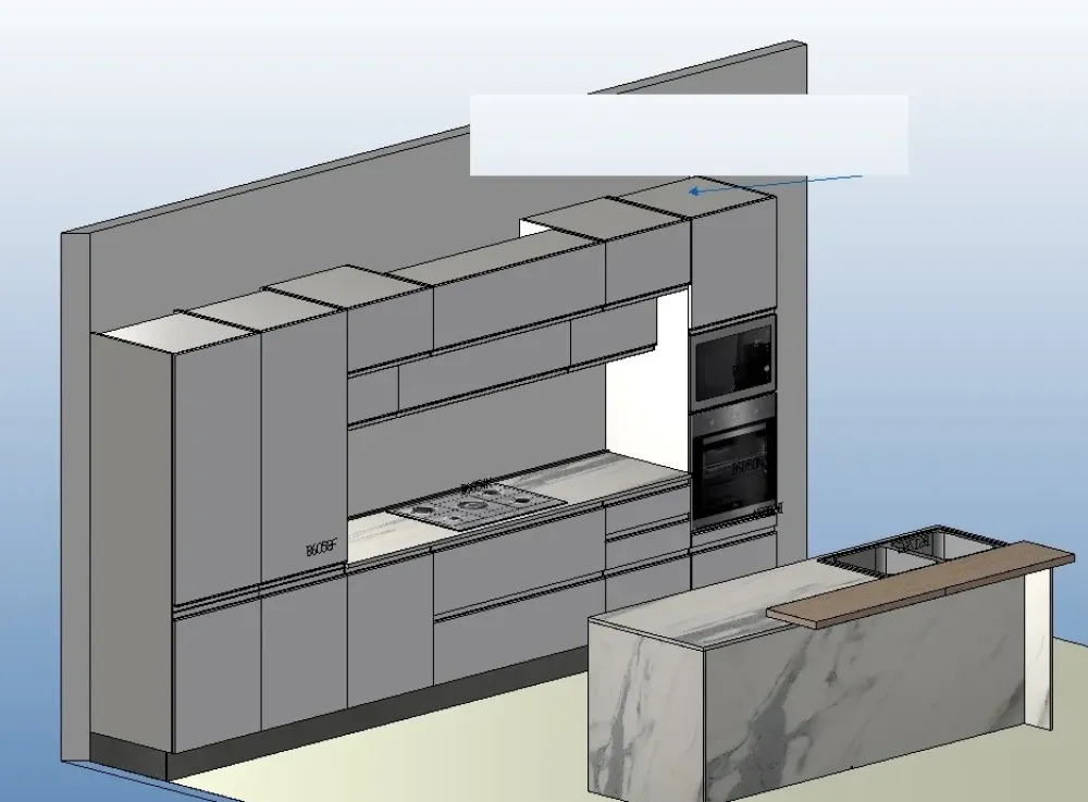 Collezione esclusiva Cucina bianca moderna con isola Cucina white minimal design con isola in offerta- Cucine Ad Isola|Cucine Moderne