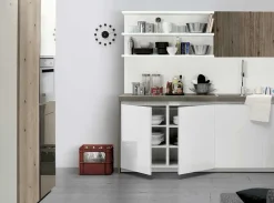 Spagnol cucine Cucina bianca moderna con penisola Vivere 2 a soli 11617 Euro- Cucine Con Penisola|Cucine Moderne