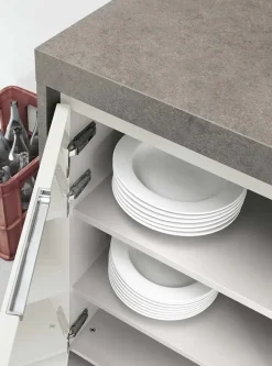 Spagnol cucine Cucina bianca moderna con penisola Vivere 2 a soli 11617 Euro- Cucine Con Penisola|Cucine Moderne