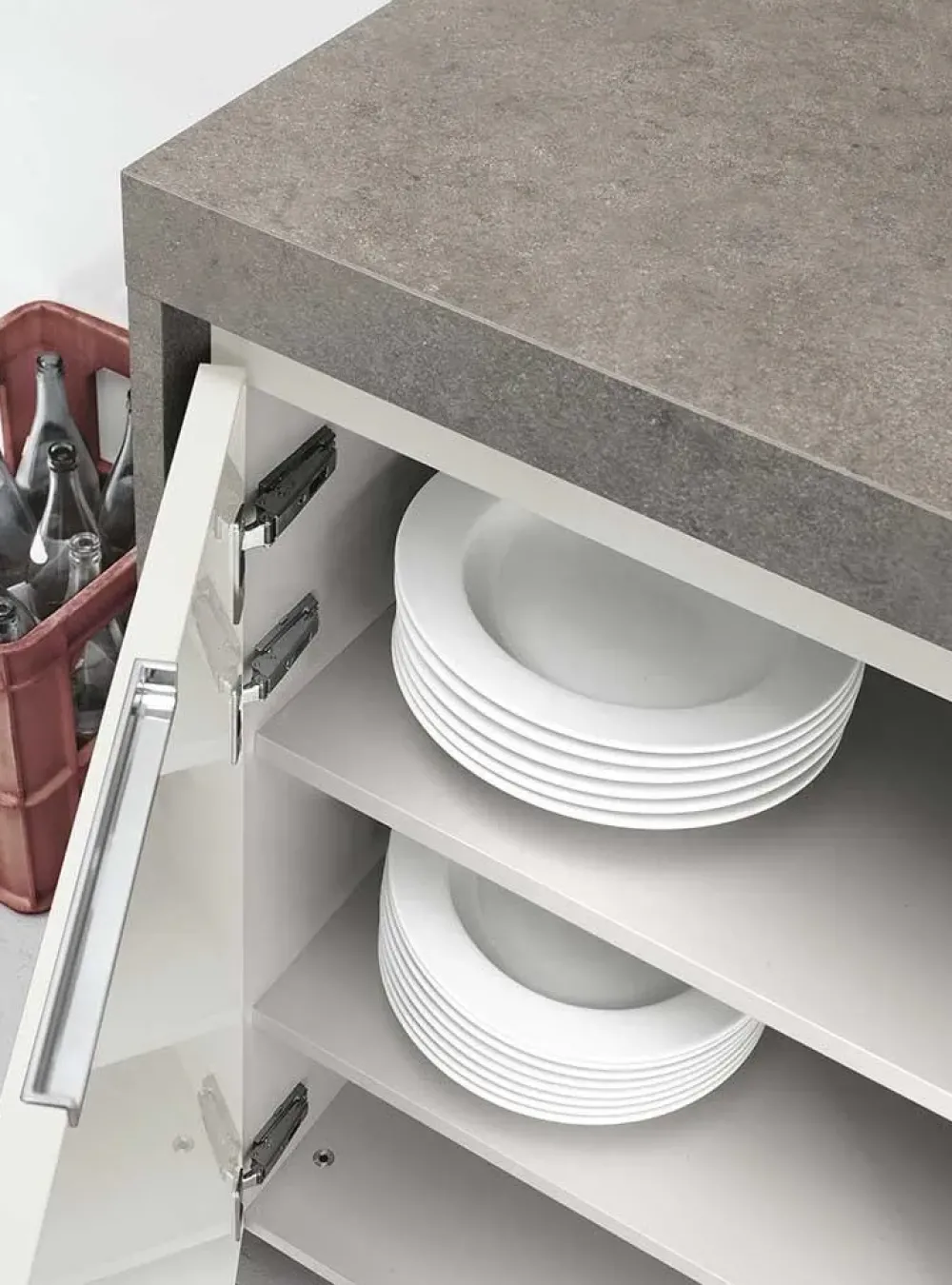 Spagnol cucine Cucina bianca moderna con penisola Vivere 2 a soli 11617 Euro- Cucine Con Penisola|Cucine Moderne