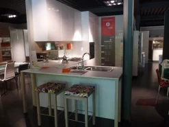 Clearance Cucina bianca moderna con penisola Orange in Offerta Outlet Cucine Con Penisola|Cucine Moderne