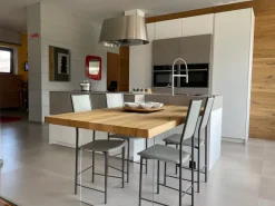 Clearance Cucina bianca moderna con isola Monoliti scontata Cucine Ad Isola|Cucine Moderne