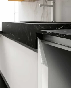 Imab Cucina bianca moderna lineare Panarea in Offerta Outlet- Cucine Lineari|Cucine Moderne