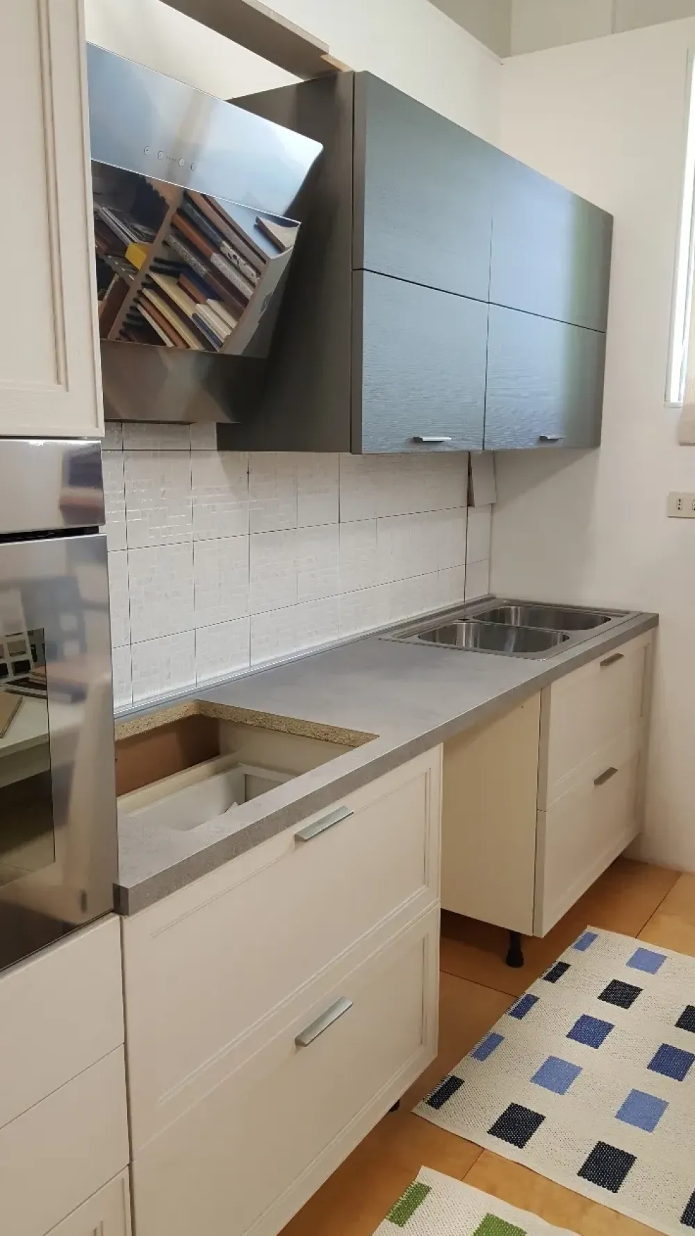 Le Fablier Cucina bianca moderna lineare Melograno- Cucine Lineari|Cucine Moderne