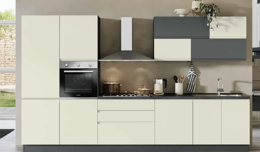 Cucina bianca moderna lineare Kelly foryou scontata^Net Cucine