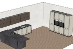 Outlet Cucina bianca moderna lineare Frame 3 a soli 10300 Euro Cucine Lineari|Cucine Moderne