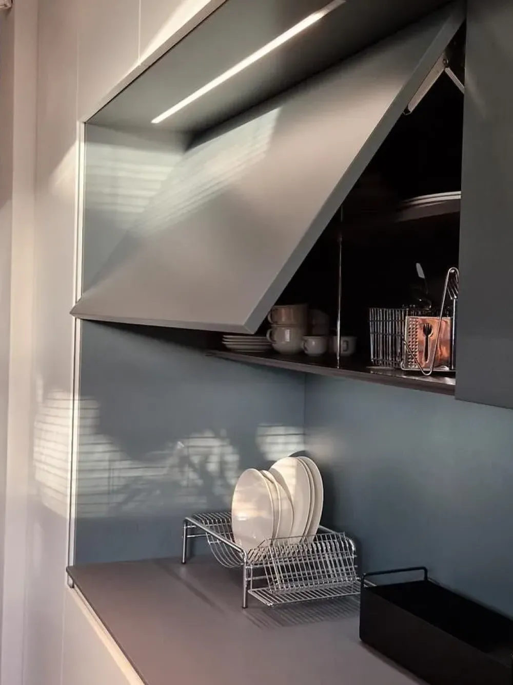 Best Cucina bianca moderna lineare Ak project anta step in Offerta Outlet Cucine Lineari|Cucine Moderne