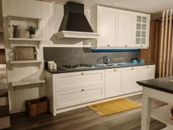 Clearance Cucina bianca provenzale con isola Virginia in Offerta Outlet Cucine Ad Isola