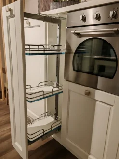 Clearance Cucina bianca provenzale con isola Virginia in Offerta Outlet Cucine Ad Isola