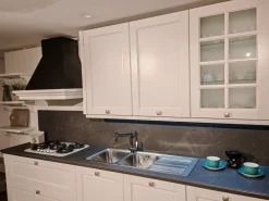 Clearance Cucina bianca provenzale con isola Virginia in Offerta Outlet Cucine Ad Isola