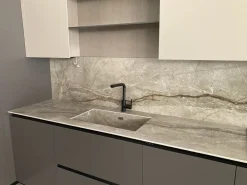 Binova Cucina design ad angolo grigio in laccato opaco Bluma- Cucine Ad Angolo|Cucine Design