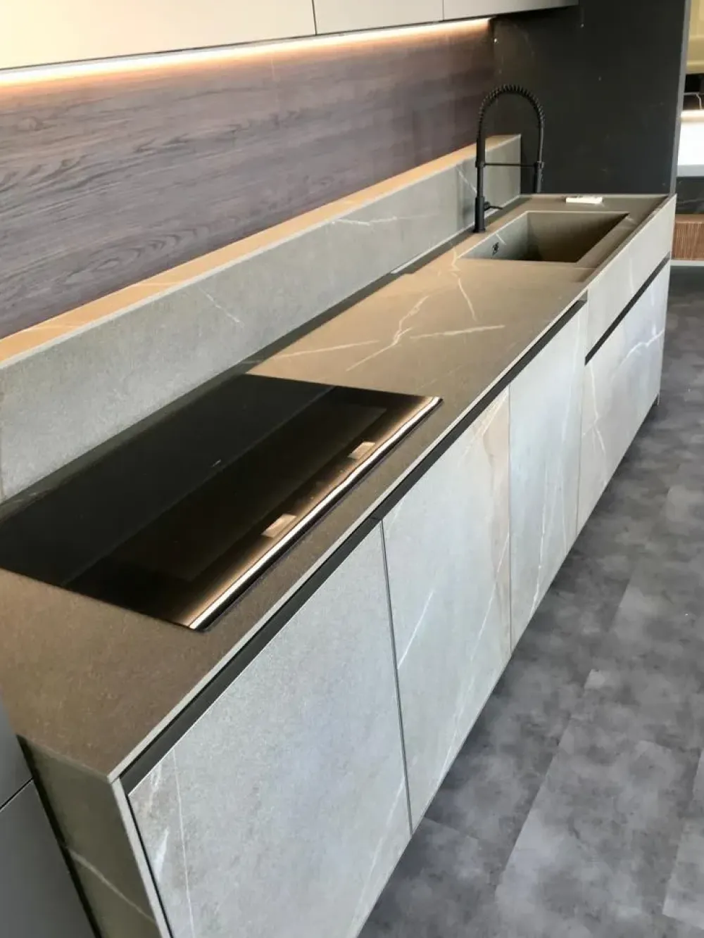 Best Cucina design lineare tortora in kerlite Atelier gres pb20/22 Cucine Lineari|Cucine Design