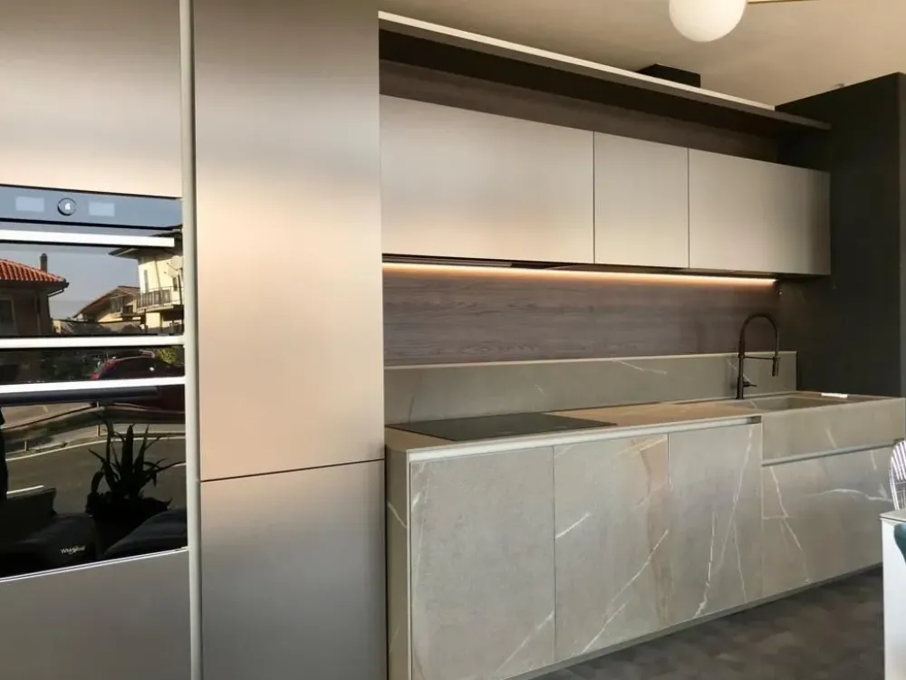 Best Cucina design lineare tortora in kerlite Atelier gres pb20/22 Cucine Lineari|Cucine Design