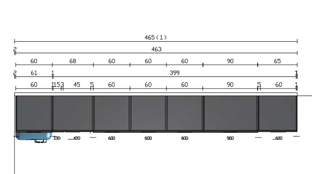 Imab Cucina blu design lineare Tropea/piana- Cucine Lineari|Cucine Design