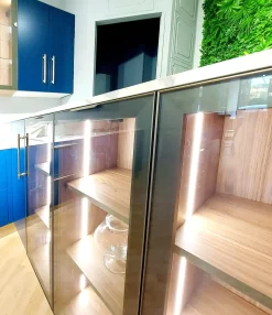 Sale Cucina blu moderna ad angolo Moderna outlet  a soli 4000€ Cucine Ad Angolo|Cucine Moderne