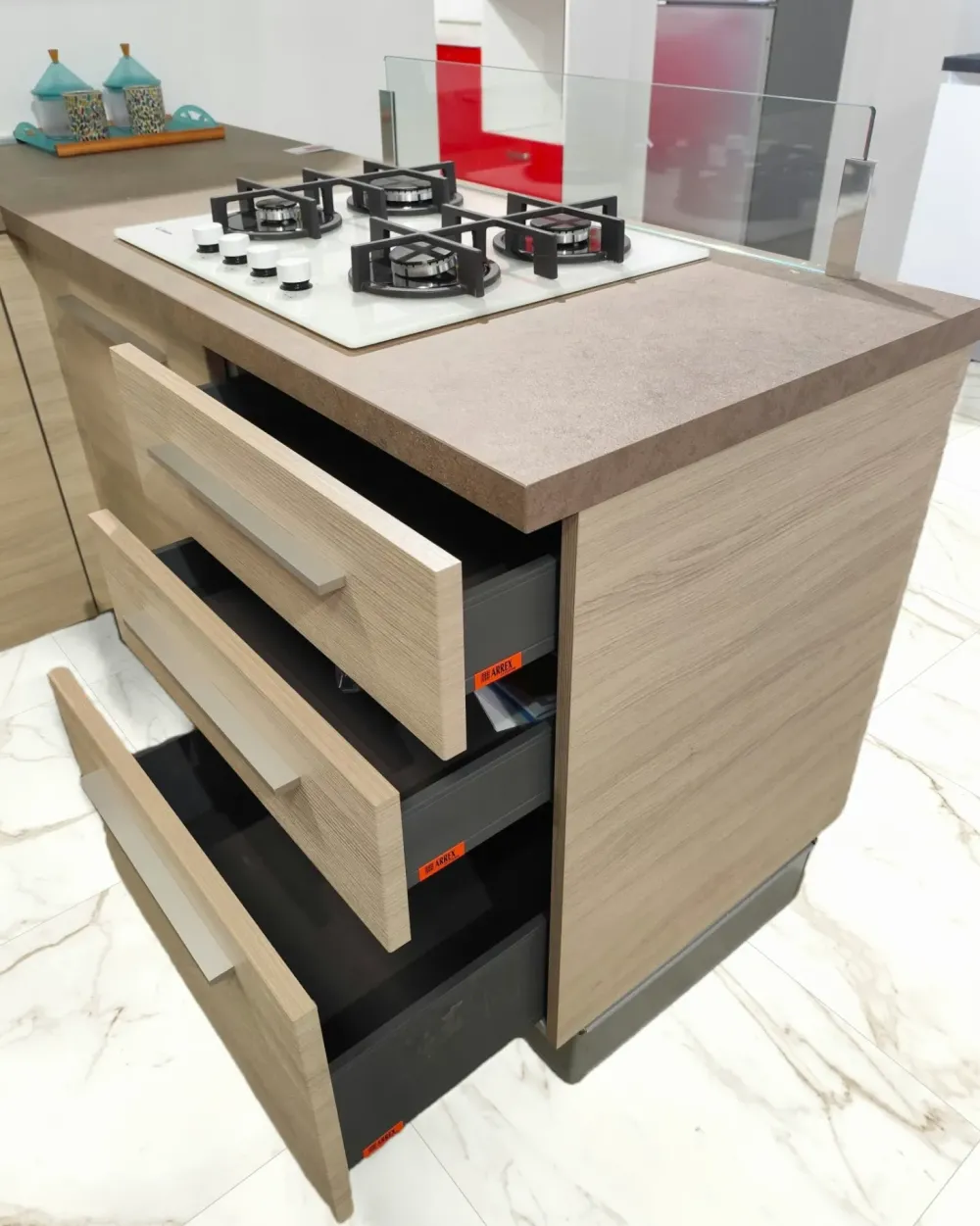 Arrex Cucina Cacao con penisola con un ribasso imperdibile- Cucine Con Penisola|Cucine Moderne