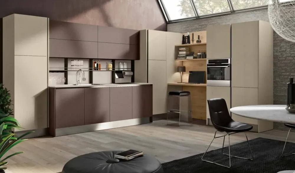 New Cucina Capri moderna rovere chiaro ad angolo scontata 50% Cucine Ad Angolo|Cucine Moderne