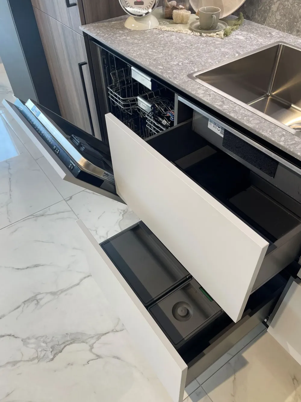 Discount Cucina Cloe moderna grigio lineare scontata 50% Cucine Lineari|Cucine Moderne