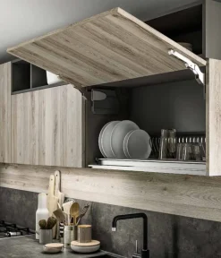 Collezione esclusiva Cucina design ad angolo magnolia in laminato materico Milano- Cucine Ad Angolo|Cucine Design