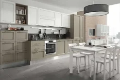 Colombini Casa Cucina country lineare bianca in laccato opaco Sinfonia- Cucine Lineari|Cucine Country
