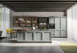 Arredo3 Cucina con isola classica grigia Frida a soli 16297 Euro- Cucine Ad Isola