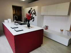 Cucina con isola design bianca Cavallo a soli 8800 Euro^Arrex Sale