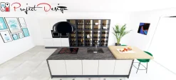 Cucina con isola design grigia Line  a soli 8600€^Astra