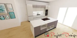 Outlet Cucina con isola design tortora Sp22 a soli 6250 Euro Cucine Ad Isola|Cucine Design