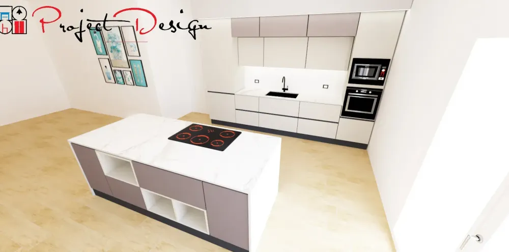 Outlet Cucina con isola design tortora Sp22 a soli 6250 Euro Cucine Ad Isola|Cucine Design