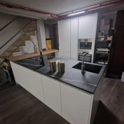CUCINA con isola Seta bianca SCONTATA 39%^Essebi Hot