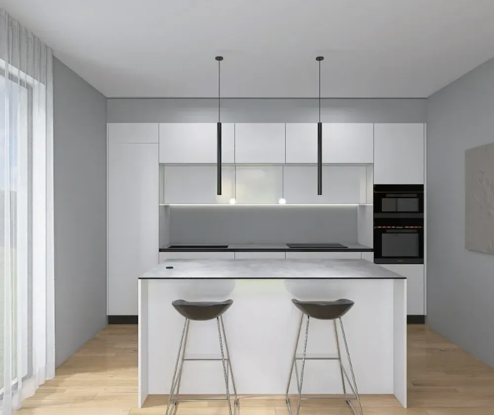 Primopiano Cucine Cucina con isola in hpl bianca Cucinamarmi a prezzo ribassato- Cucine Ad Isola|Cucine Moderne