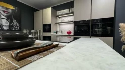 Zampieri Cucine Cucina con isola in laminato materico a prezzo scontato 55%- Cucine Ad Isola|Cucine Moderne