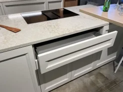 Discount Cucina con isola in nobilitato bianca Palio a prezzo ribassato Cucine Ad Isola|Cucine Moderne