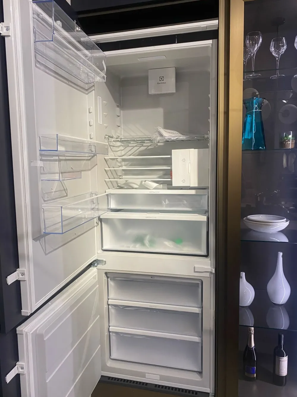 Cucina con isola in polimerico opaco blu Gaia a prezzo scontato^Mobilturi Discount