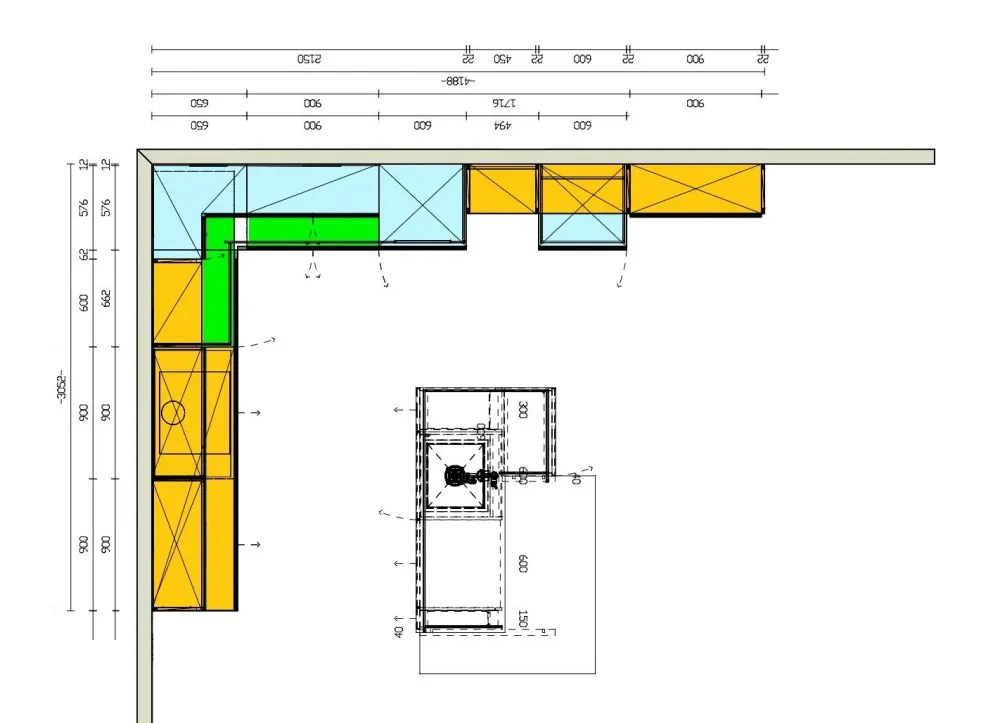 CUCINA con isola Formalia SCONTATA 52%^Scavolini Clearance
