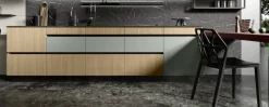 Mobilificio Bellutti Cucina con penisola in laminato opaco a prezzo scontato 41%- Cucine Con Penisola|Cucine Moderne