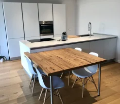 Cucina con penisola in laminato opaco bianca Ingrosso cucine moderne icm06 a prezzo ribassato Cucine Con Penisola|Cucine Design