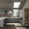 Essebi Cucina con penisola in laccata opaco grigia Nadir 1 a prezzo ribassato- Cucine Con Penisola|Cucine Moderne
