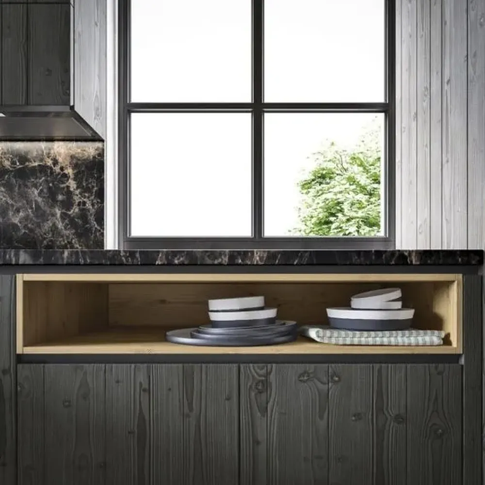 Scandola Cucina con penisola in legno modello Cucina industrial style maestrale m05 ad un prezzo riservato- Cucine Con Penisola|Cucine Moderne