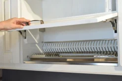 Artigianale Cucina con penisola in legno bianca Cc02 a prezzo scontato- Cucine Con Penisola|Cucine Country