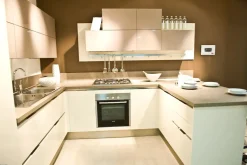 Cucina con penisola in polimerico a prezzo ribassato 50%^Veneta Cucine Online