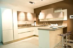 Cucina con penisola in polimerico a prezzo ribassato 50%^Veneta Cucine Online