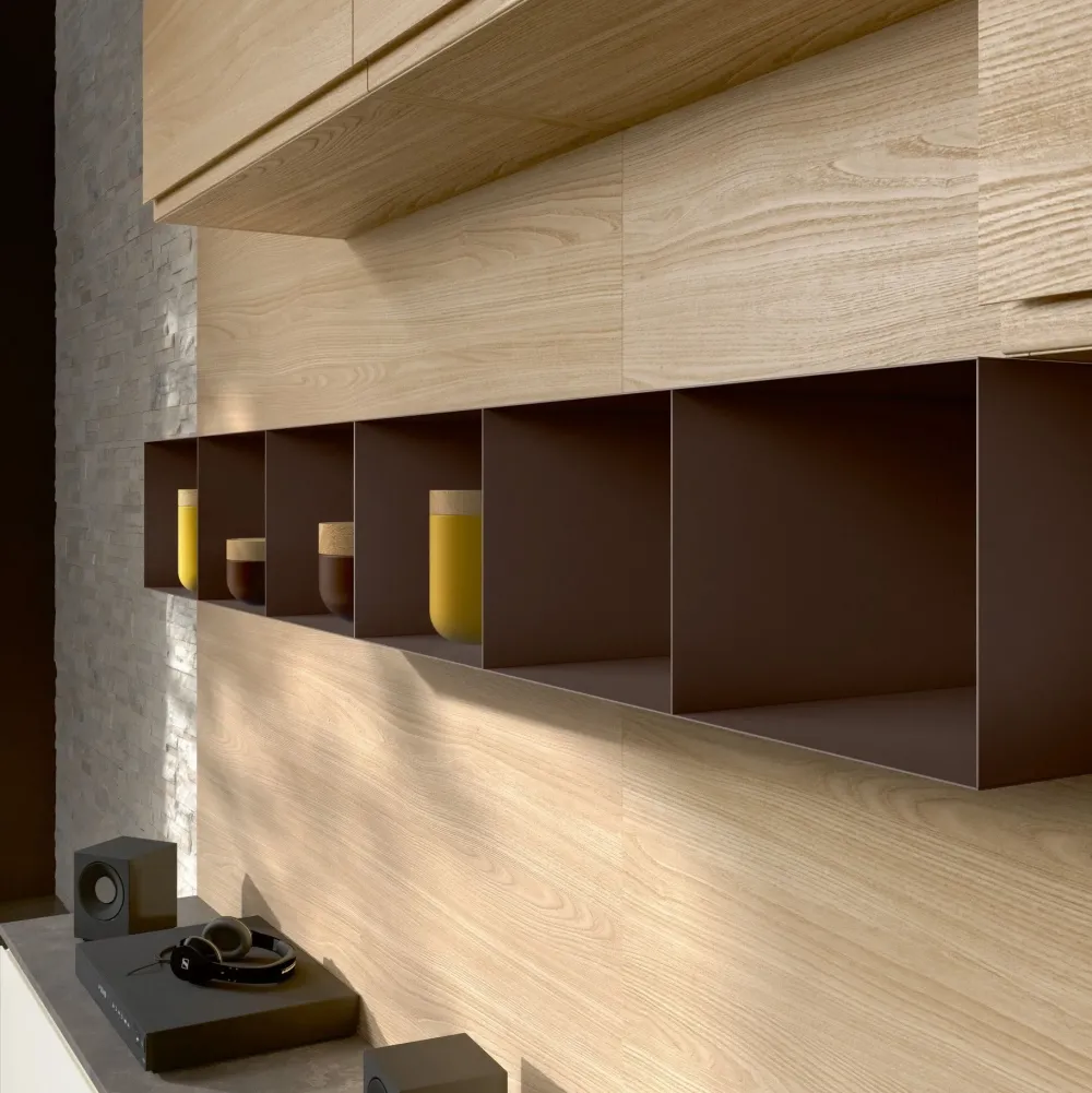 Sale Cucina con penisola in vetro bianca Zenit 04 a prezzo ribassato Cucine Con Penisola|Cucine Moderne