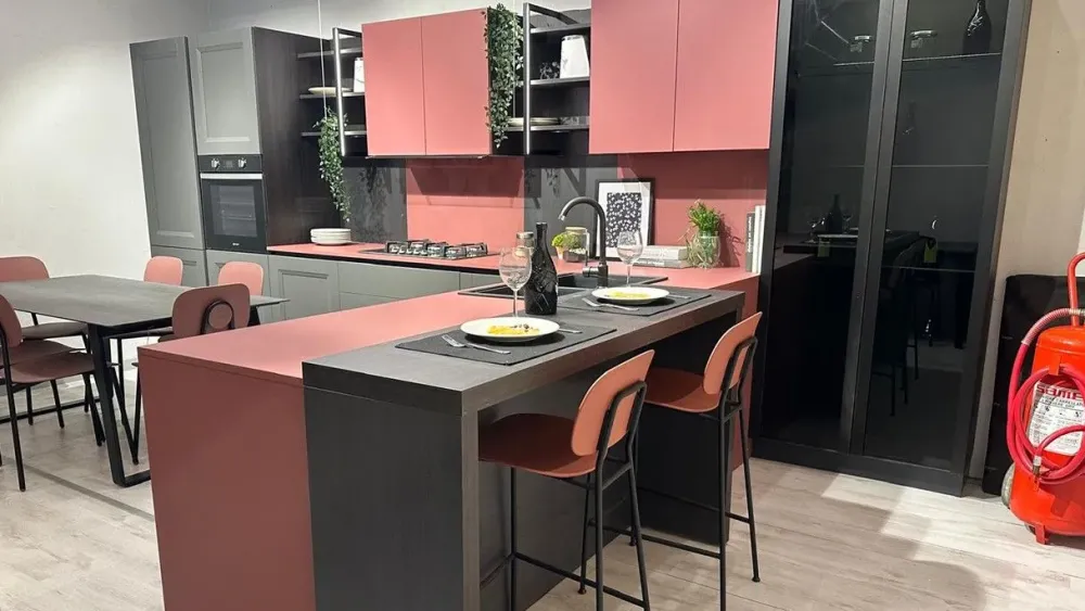 Discount Cucina con penisola moderna antracite Ada a soli 9850 Euro Cucine Con Penisola|Cucine Moderne
