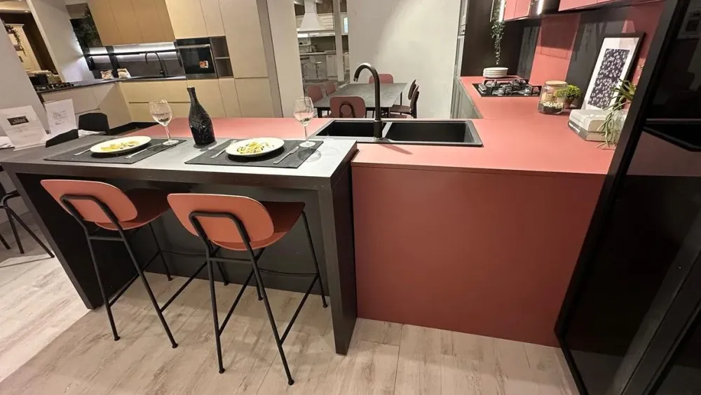 Discount Cucina con penisola moderna antracite Ada a soli 9850 Euro Cucine Con Penisola|Cucine Moderne