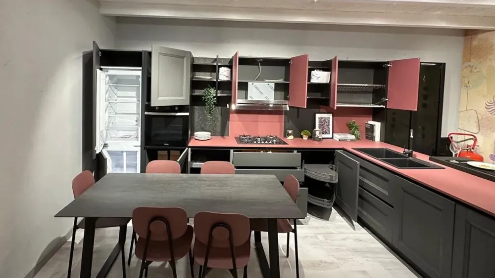 Discount Cucina con penisola moderna antracite Ada a soli 9850 Euro Cucine Con Penisola|Cucine Moderne