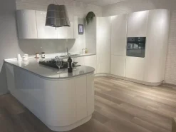 Cucina con penisola moderna bianca Ar^Ar-Due Discount