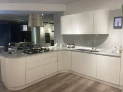 Cucina con penisola moderna bianca Ar^Ar-Due Discount