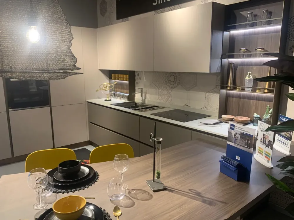 Online Cucina con penisola moderna tortora Infinity a soli 11972 Euro Cucine Con Penisola|Cucine Moderne